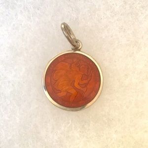 St Christopher medal set in sterling